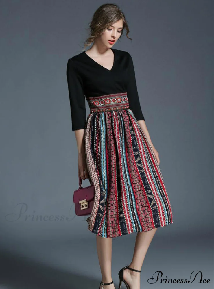 Elegant V-neck Chiffon Long Dress for Office Party - Image 2