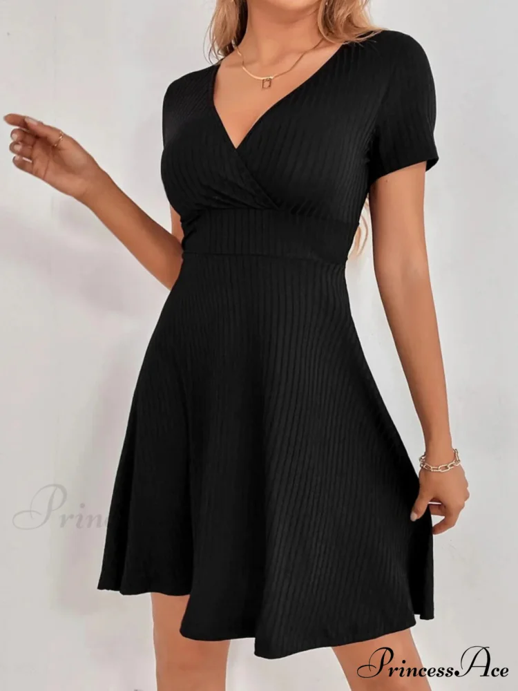 V-Neck Ruffled Dress - Image 2
