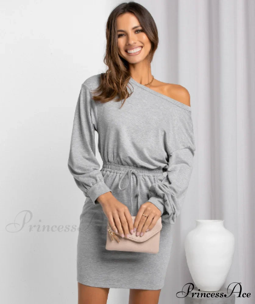 Diagonal Shoulder Fashion Skirt with Round Neck (Set of 2) - Image 3