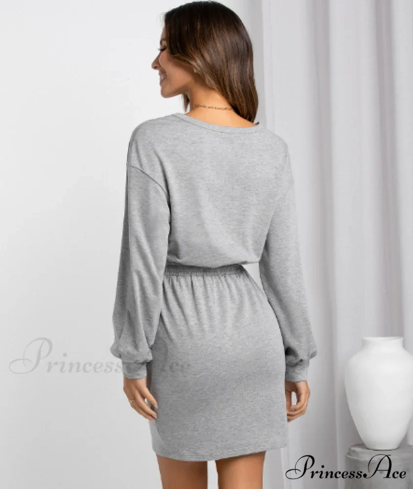Diagonal Shoulder Fashion Skirt with Round Neck (Set of 2) - Image 4