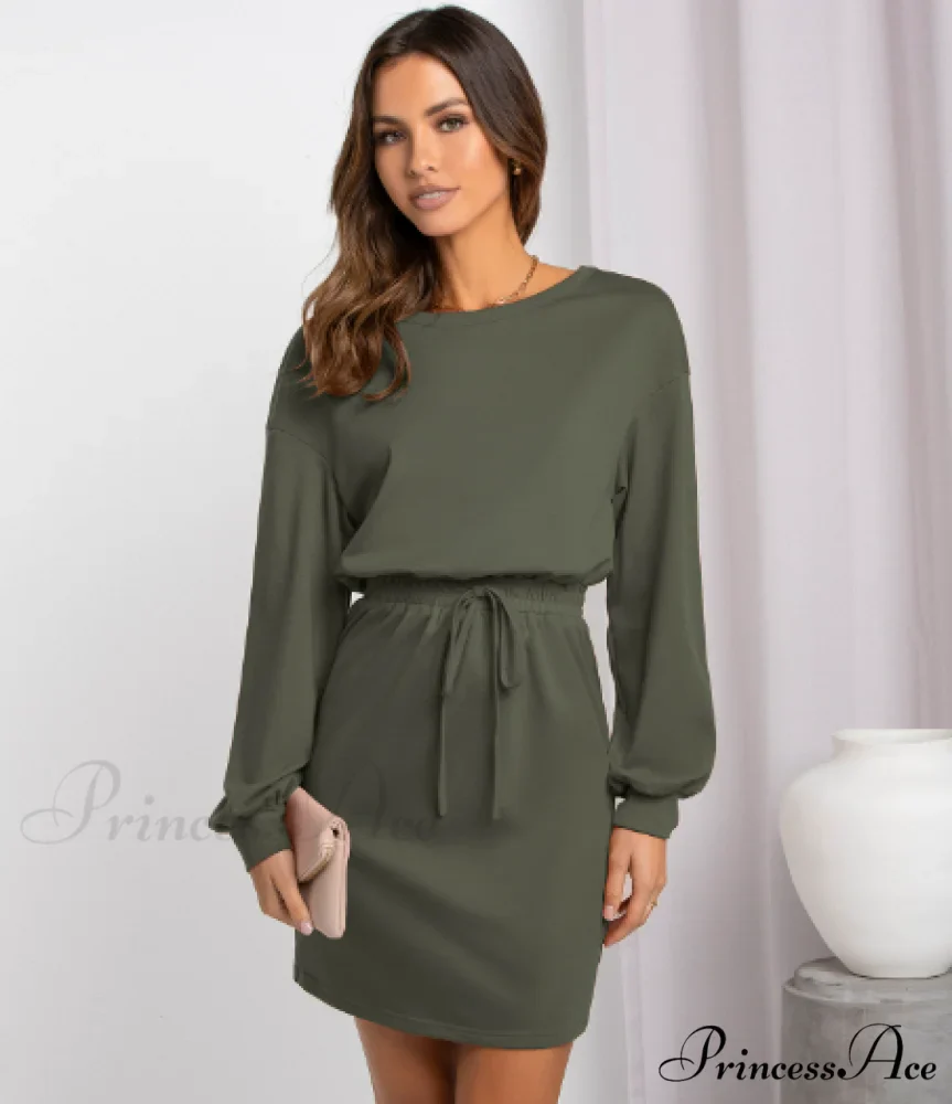 Diagonal Shoulder Fashion Skirt with Round Neck (Set of 2) - Image 5
