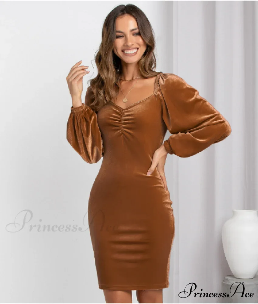 Fashion Slim Bag Hip Backless Skirt with Square Collar - Image 2