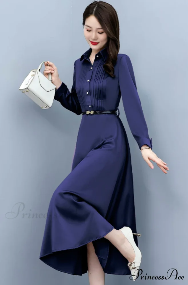 Elegant Pink Long Sleeve Prom Tunics Casual Party Evening Dresses - Image 2