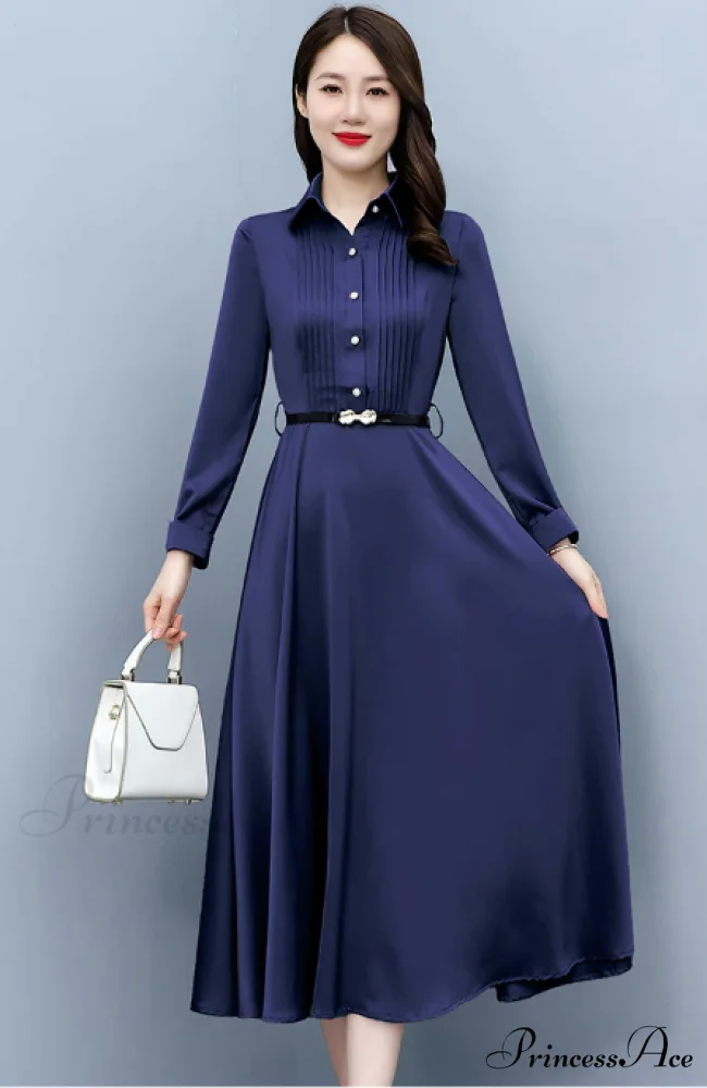 Elegant Pink Long Sleeve Prom Tunics Casual Party Evening Dresses - Image 3