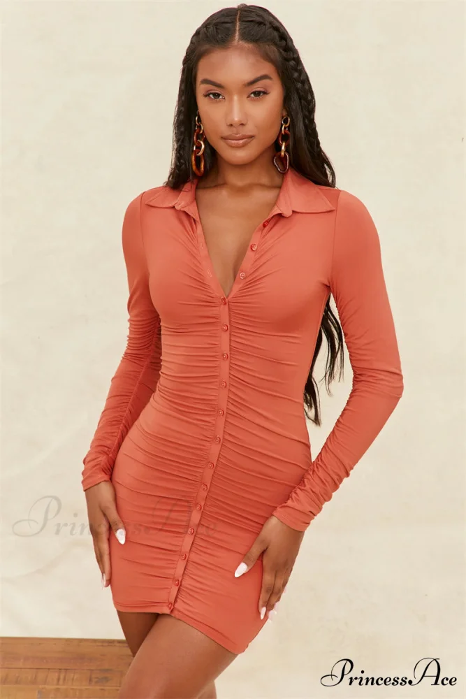 Vintage Single-breasted Mini Dress for Summer - Image 5