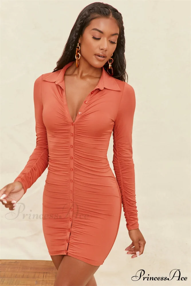 Vintage Single-breasted Mini Dress for Summer - Image 6