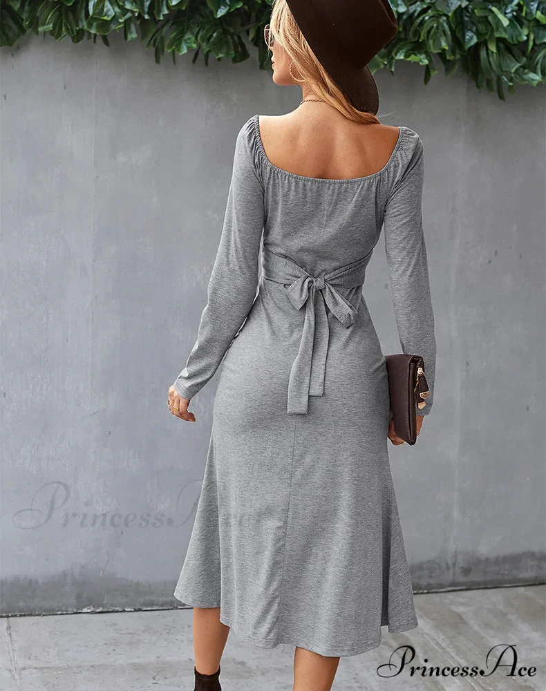 ROMANTIC DRESS - SOLID COLOR BOTTOMING - Image 2