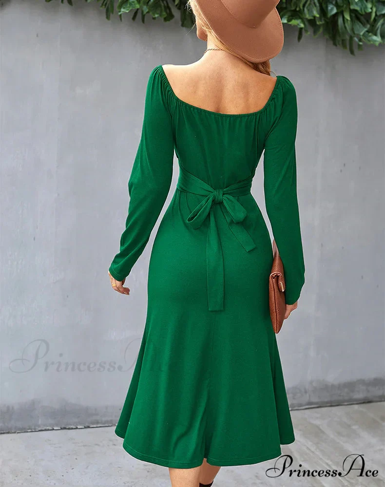 ROMANTIC DRESS - SOLID COLOR BOTTOMING - Image 4