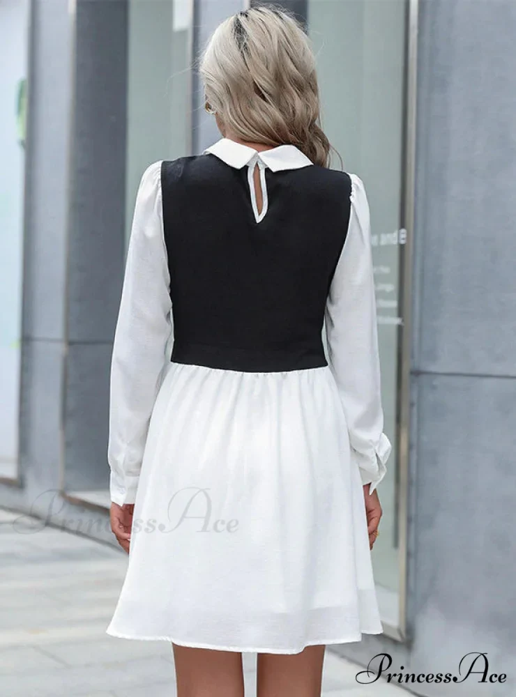 Lapel Stitching Long Sleeve Commuter Shirt - Image 3