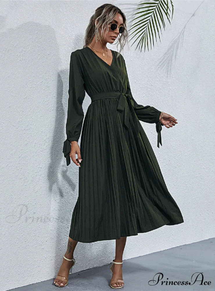 Lace-Up Waist Dress - Image 3