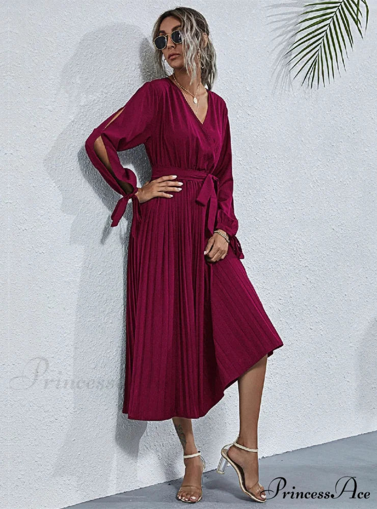 Lace-Up Waist Dress - Image 4