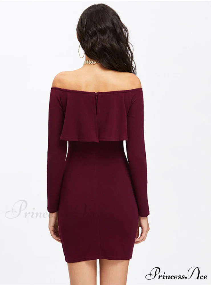 Womens Long Sleeve Mini Dress for Autumn and Winter - Image 2