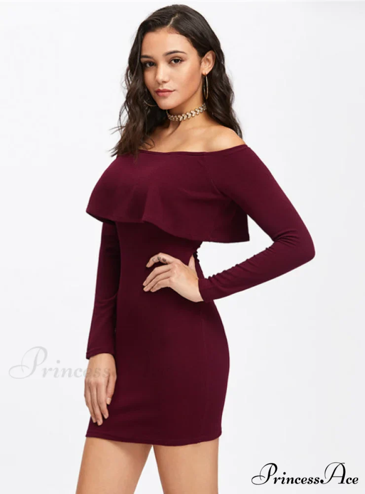 Womens Long Sleeve Mini Dress for Autumn and Winter - Image 3
