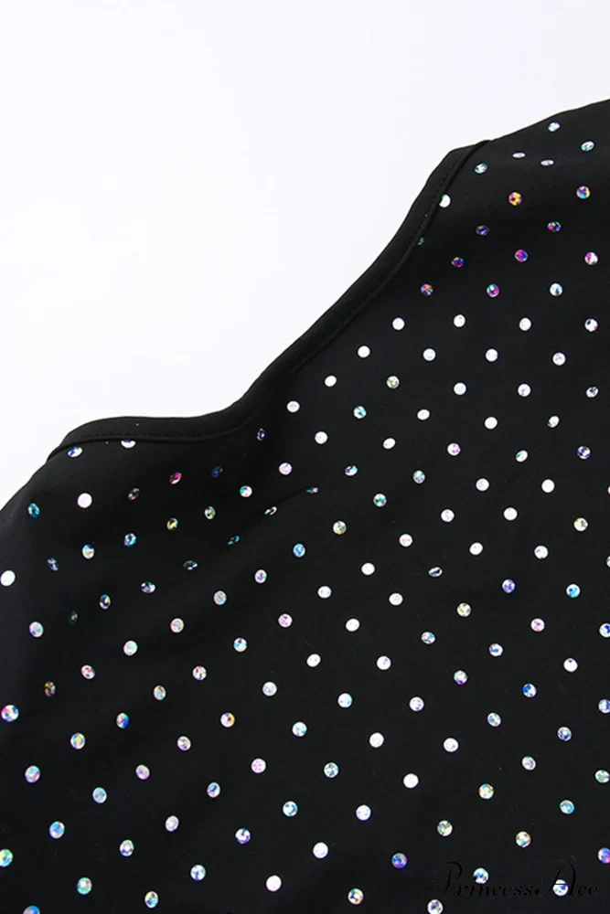 Rhinestone Mesh Cutout Dress - Image 10