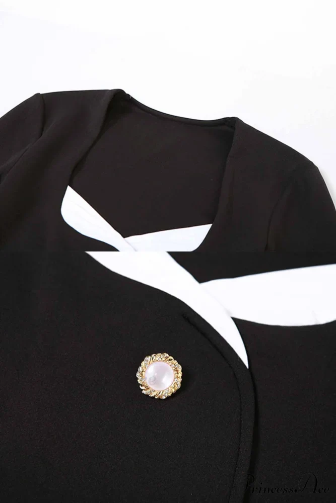 Long Sleeve Bodycon Dress with Buttons - Image 7