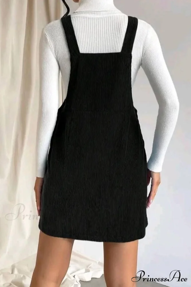 Button Strap Corduroy Dress - Image 5