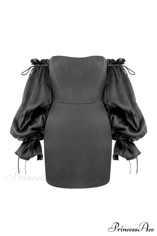 Off-the-Shoulder Mini Dress with Bell Sleeves - Image 13