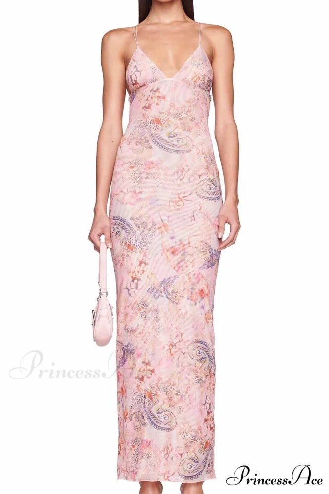 Butterfly Backless Midi Dress with Halterneck - Image 8