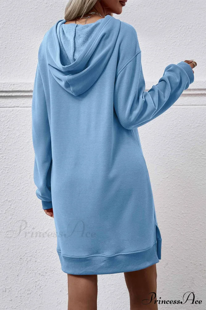 Midi Hoodie Dress with Pocket Slit - Image 6