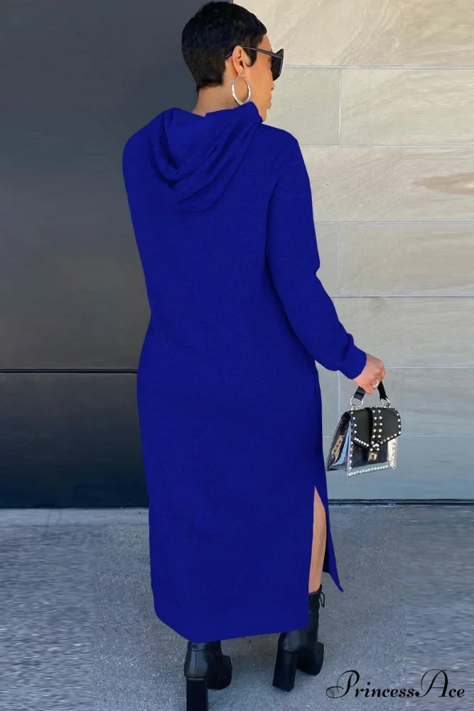 Slit Hem Hoodie Dress - Image 10