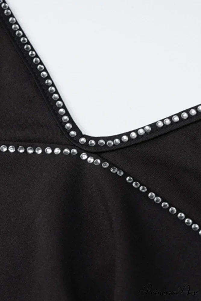 Fuzzy Tiered Cami Dress with Rhinestones - Image 8