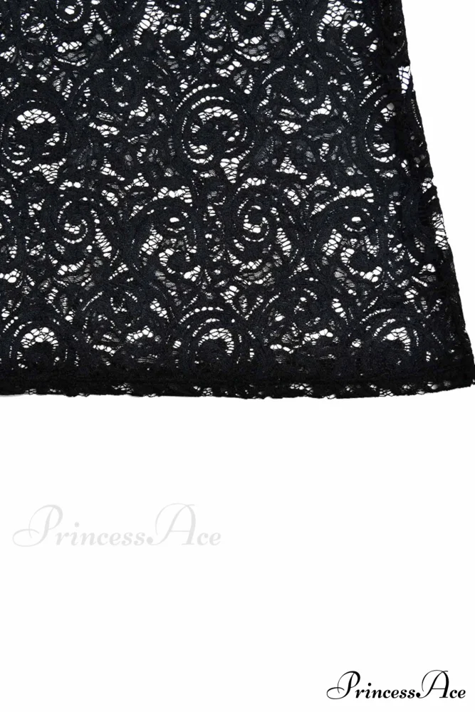 V Neck Lace Flare Sleeve Dress - Image 14