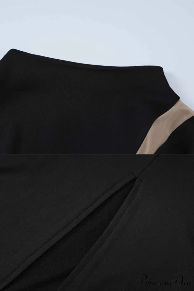 Irregular Slit Long Sleeve Dress - Image 10