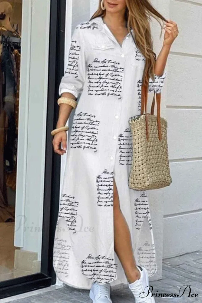 Button Up Pocket Shirt Dress - Long Sleeve - Image 10