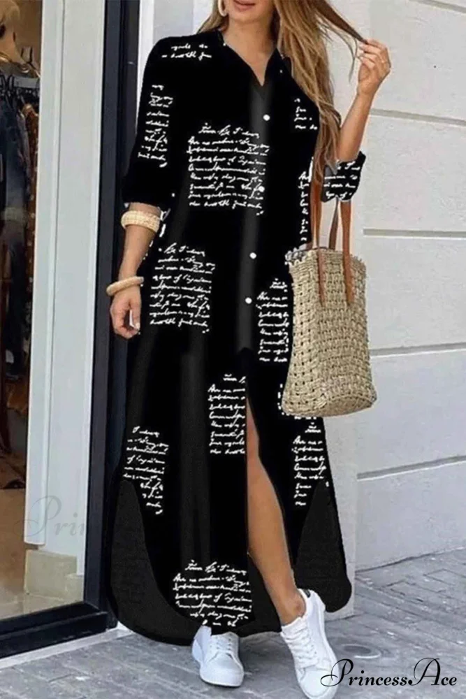 Button Up Pocket Shirt Dress - Long Sleeve - Image 9