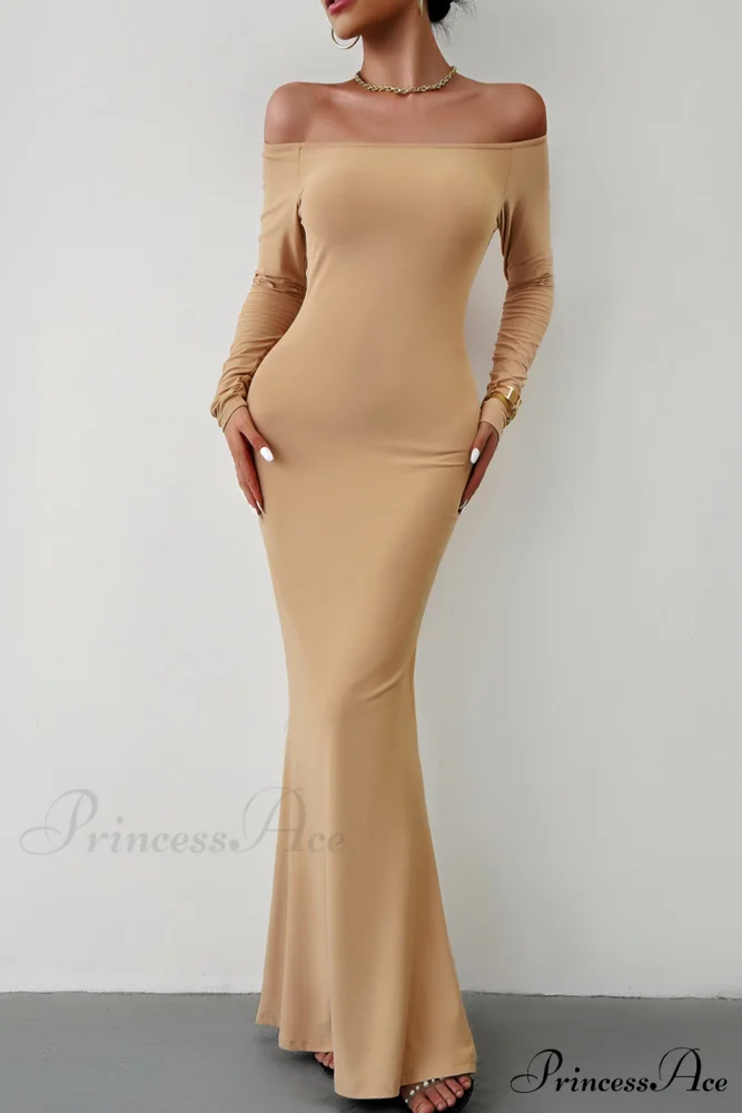 Off Shoulder Fishtail Dress - Image 10