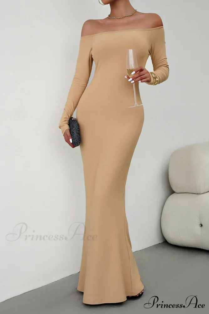 Off Shoulder Fishtail Dress - Image 11
