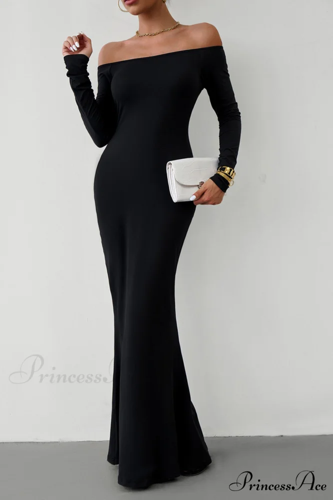 Off Shoulder Fishtail Dress - Image 12