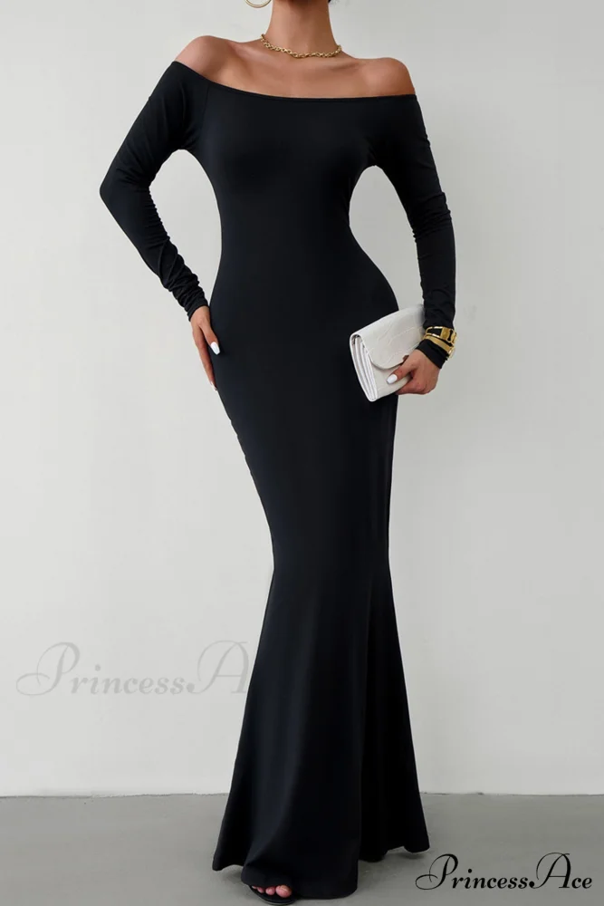 Off Shoulder Fishtail Dress - Image 13
