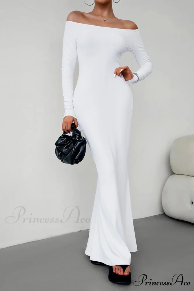Off Shoulder Fishtail Dress - Image 6