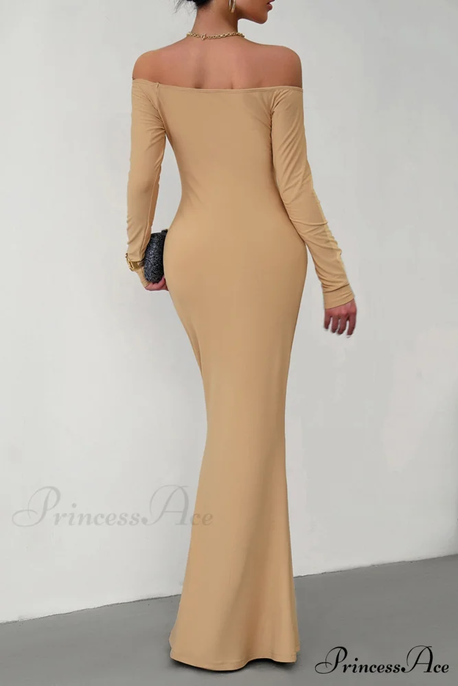 Off Shoulder Fishtail Dress - Image 8