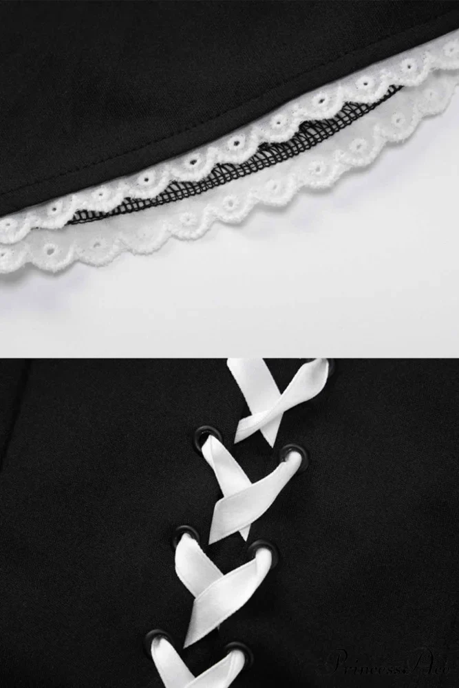 Rushed Lace Up Corset Mini Dress - Image 9