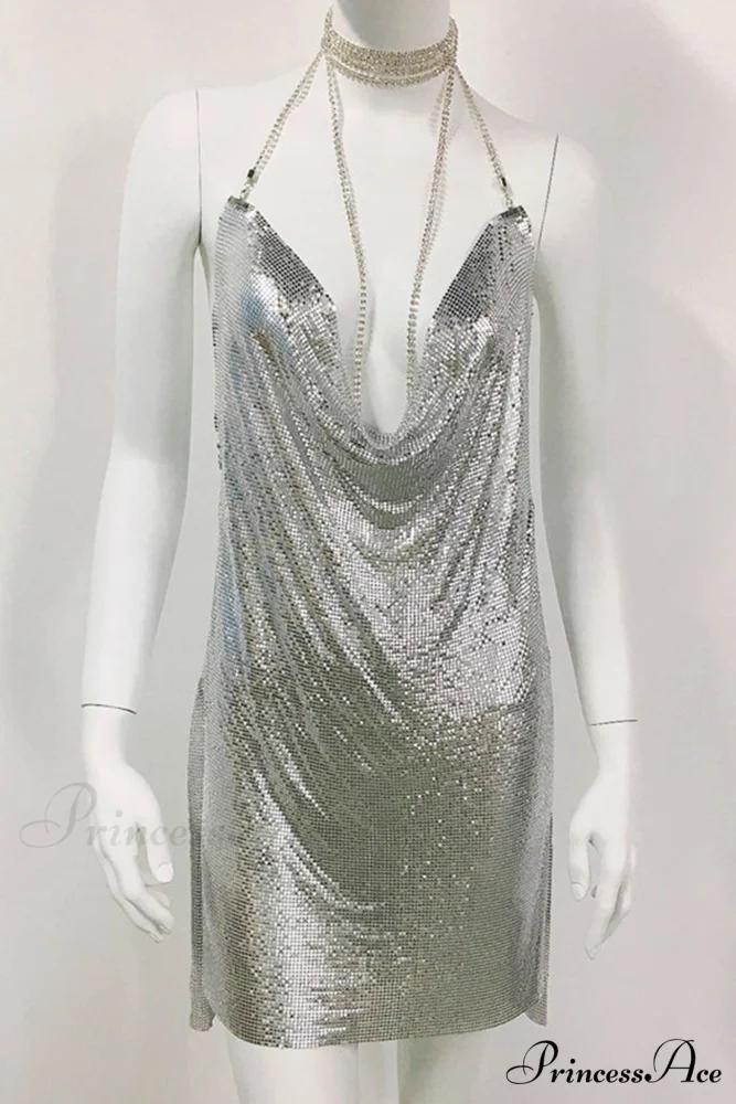 Sparkling Rhinestone Cami Dress - Image 3