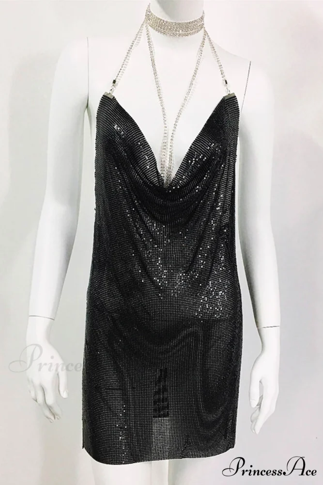 Sparkling Rhinestone Cami Dress - Image 6