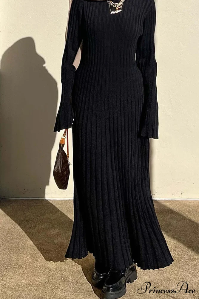 Ribbed Knit Tie-waist Dress - Image 10