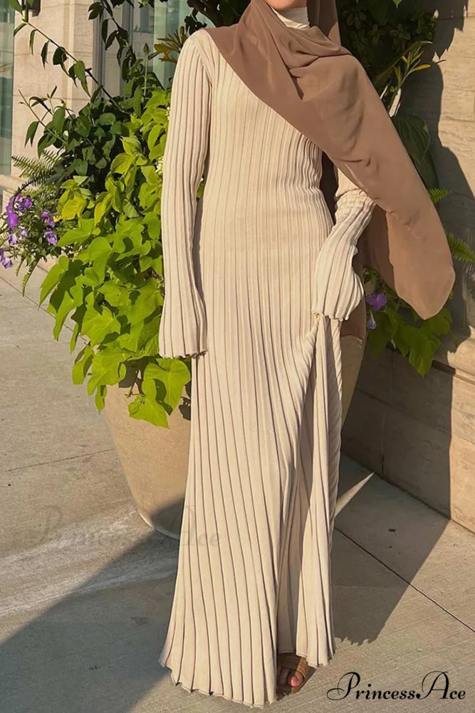 Ribbed Knit Tie-waist Dress - Image 8