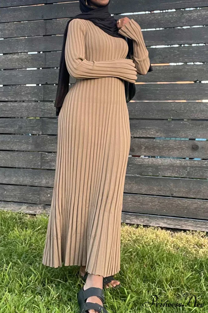 Ribbed Knit Tie-waist Dress - Image 9