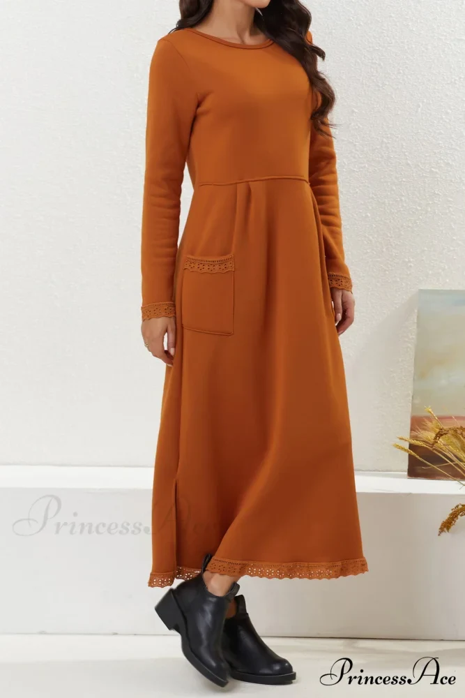Pocketed Lacework Hem Dress - Image 15
