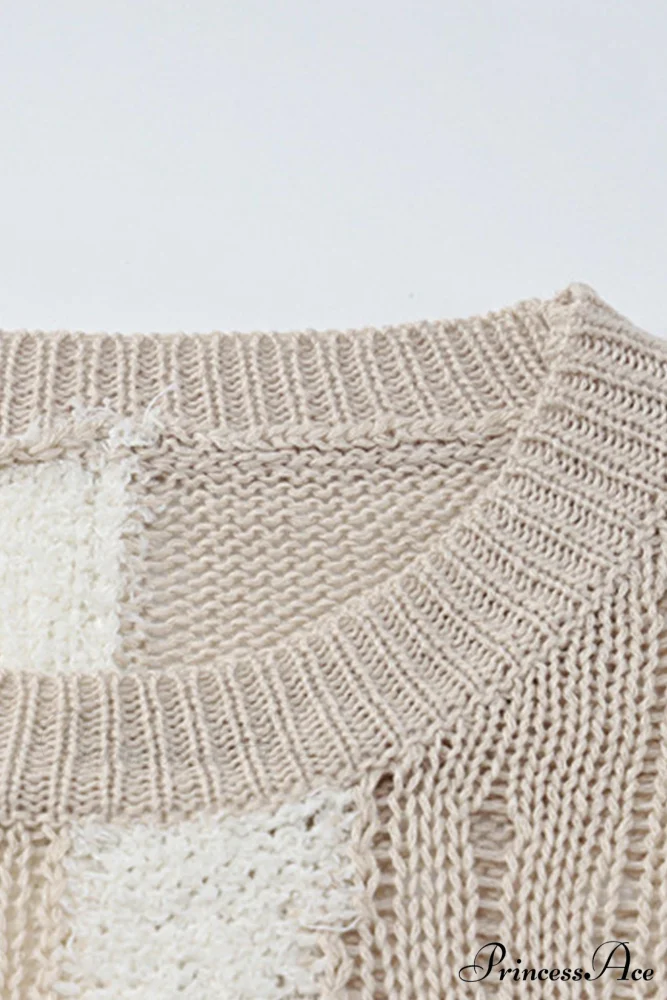 Distressed Hollow Out Knit Dress - Image 11
