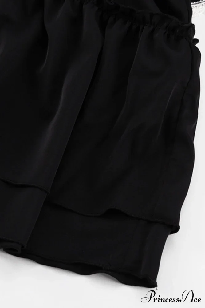 Ruffle Neck Lacework A-line Dress - Image 10
