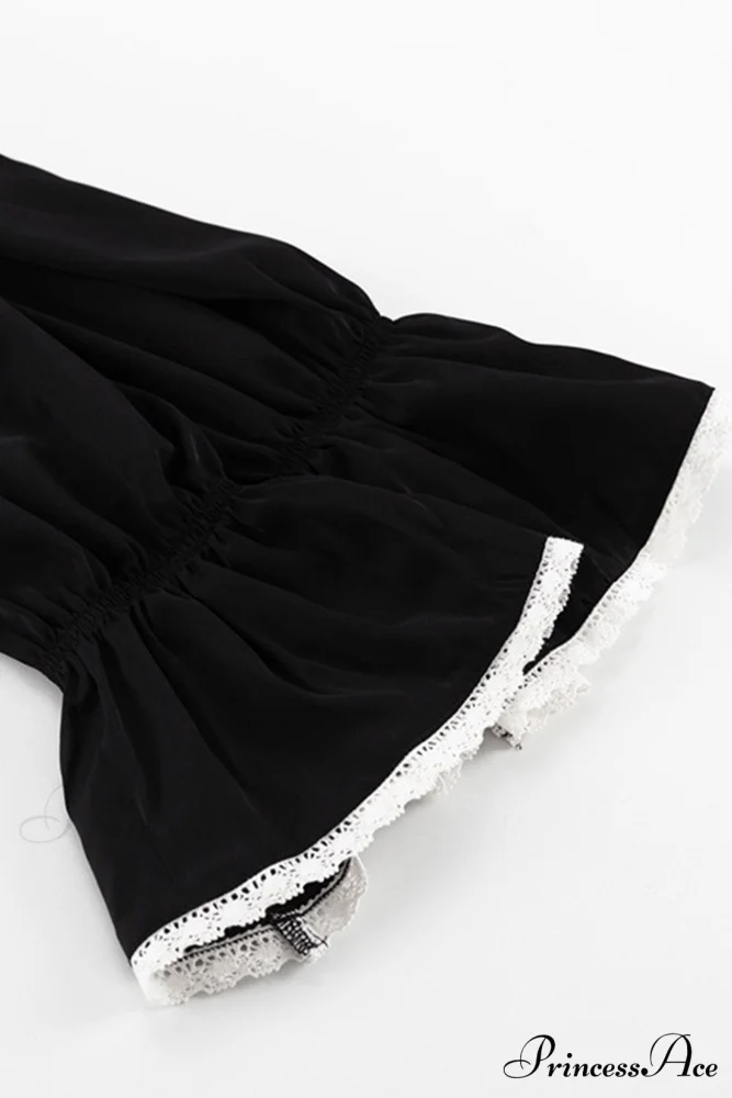Ruffle Neck Lacework A-line Dress - Image 11