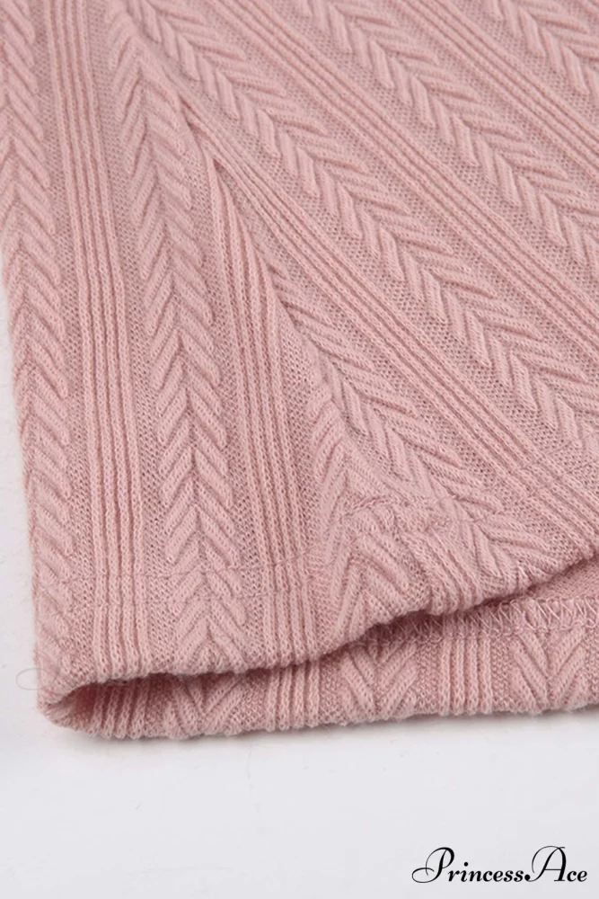 Flares Sleeve Backless Cable Knit Dress - Image 15