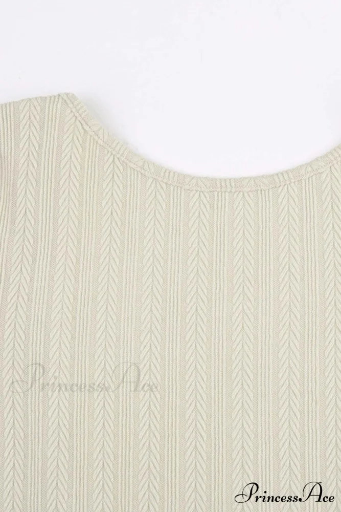 Flares Sleeve Backless Cable Knit Dress - Image 5