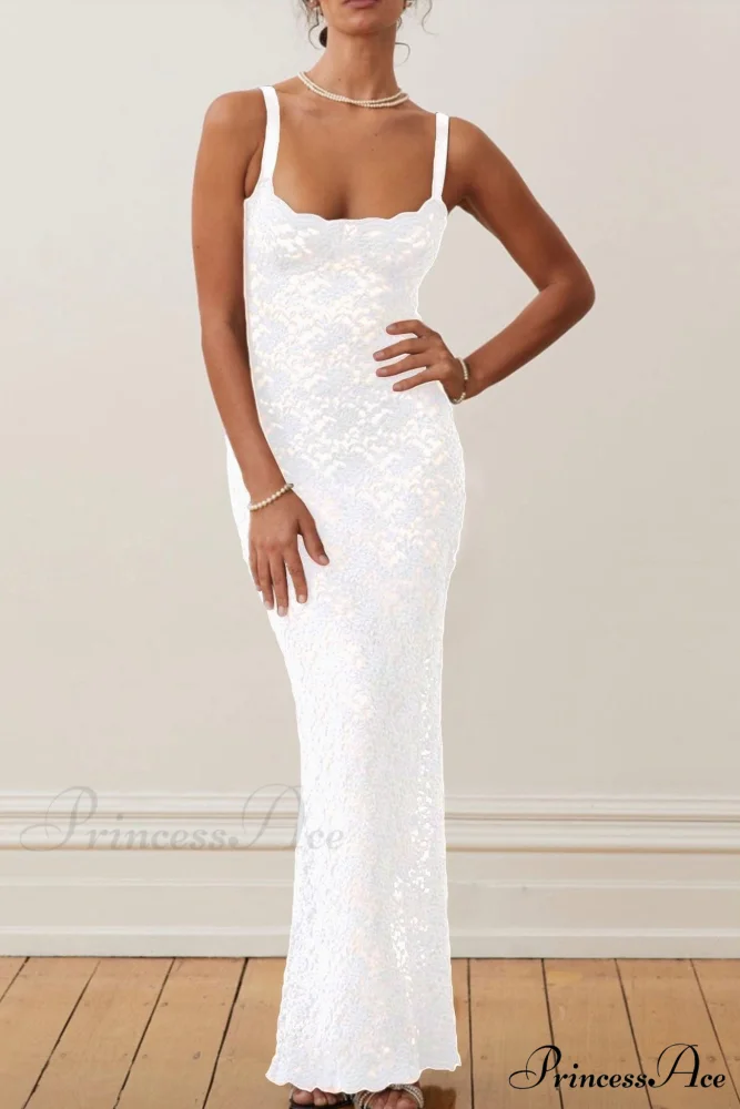 Lace Slit Cami Dress - Image 13