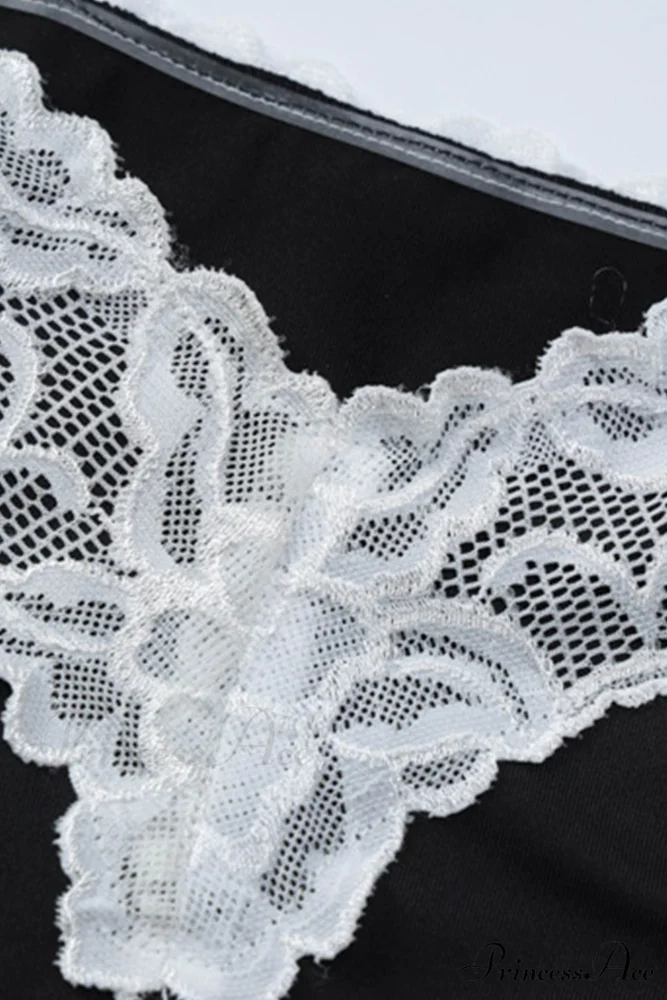 V Neck Lace Patchwork Cami Dress - Image 6