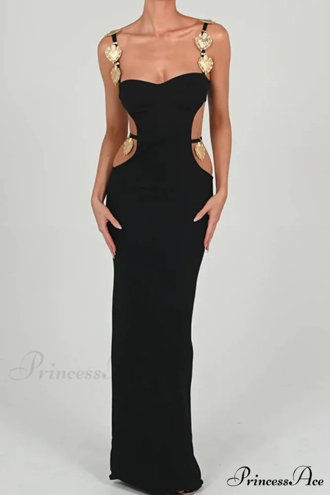 Cutout Slit Back Cami Dress with Contrast Detail - Image 12